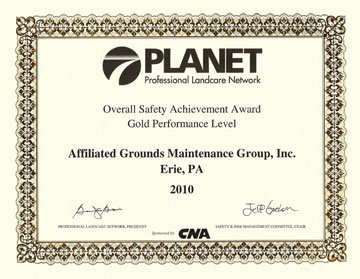 PLANET Gold Level Overall Safety Achievement Award